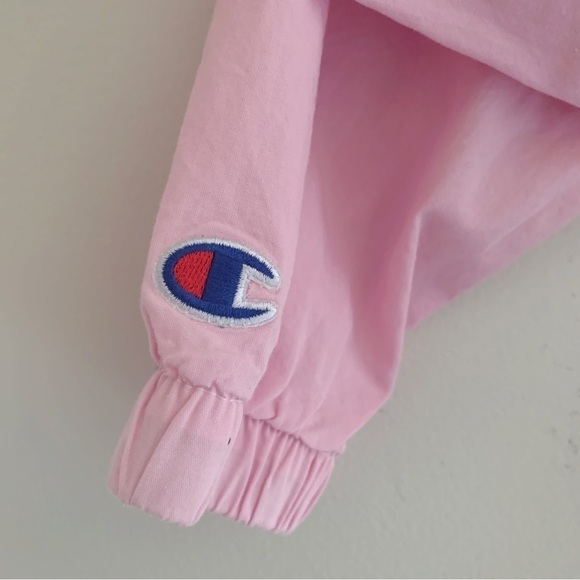 Champion Pink Women's 1/4 Zip Pullover Windbreaker Jacket - Picture 4 of 9